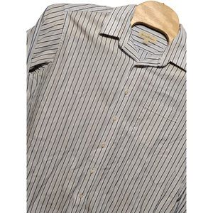 Men's Tommy Bahama Blue Stripe Cotton‎ Button Down Shirt Size 17-32/33